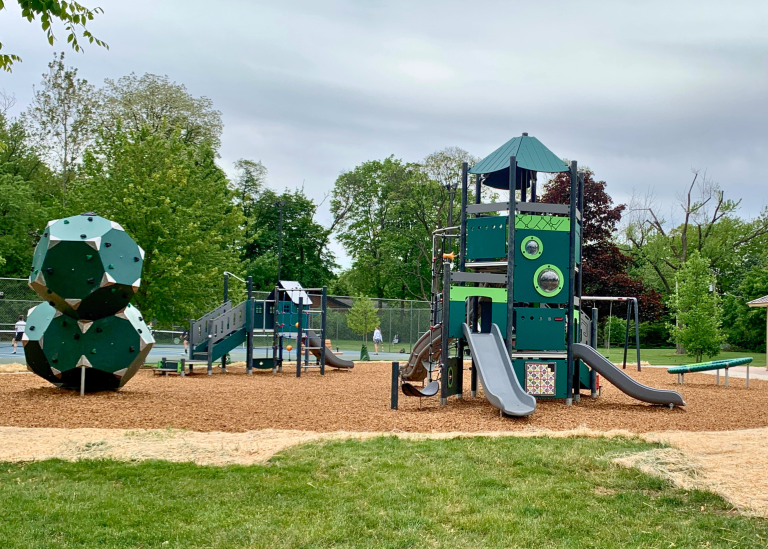 Park District installs Illinois' first playground with equipment made